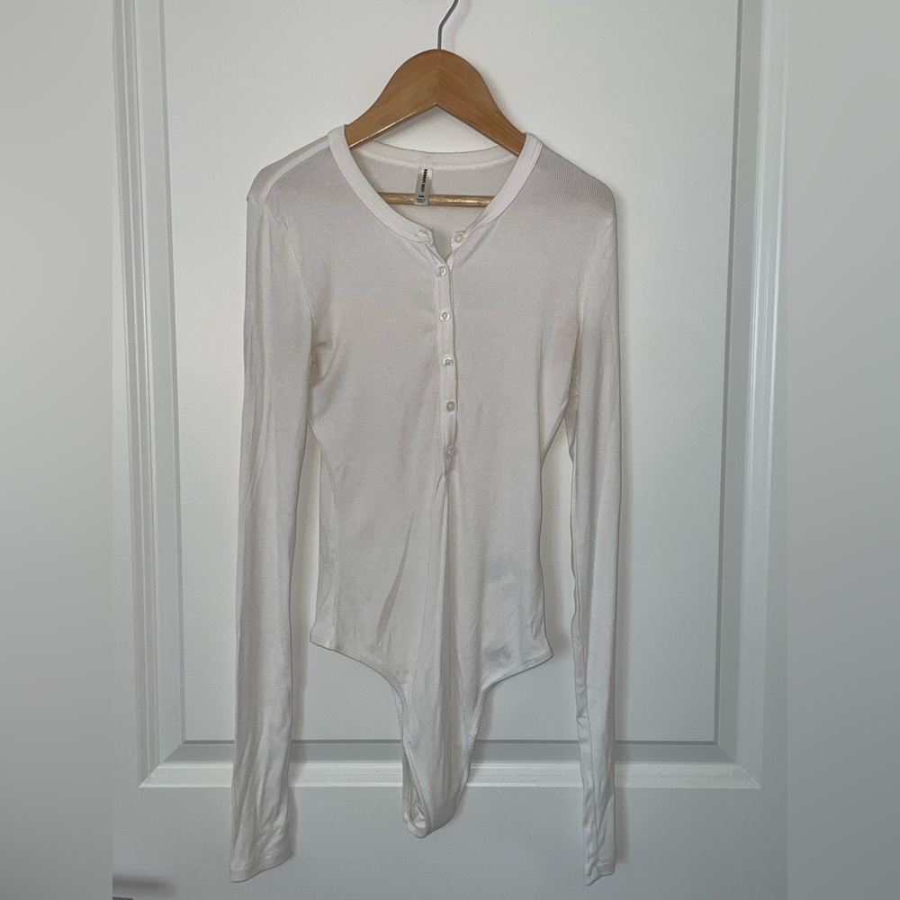 Sunday Best White Long Sleeve Bodysuit